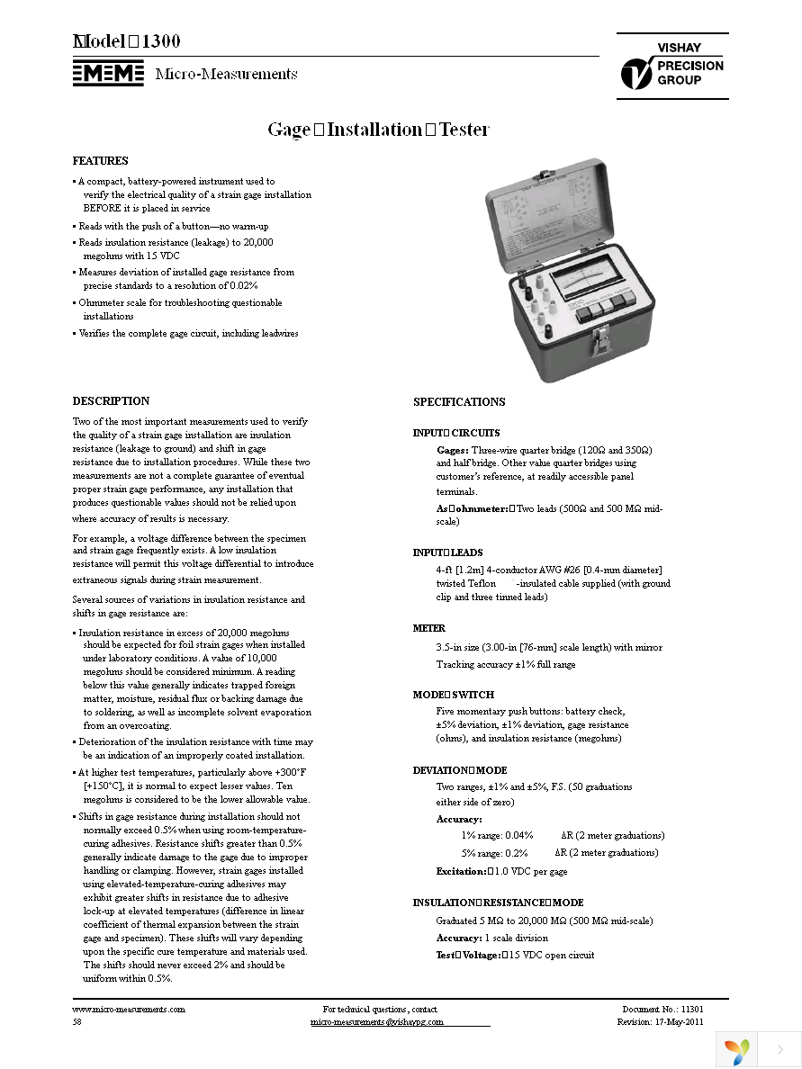 MODEL 1300 Page 1